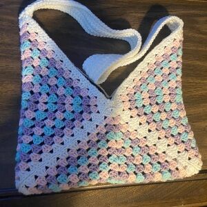 Handmade crochet tote bag